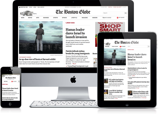 The Boston Globe on iPhone, iPad, iMac