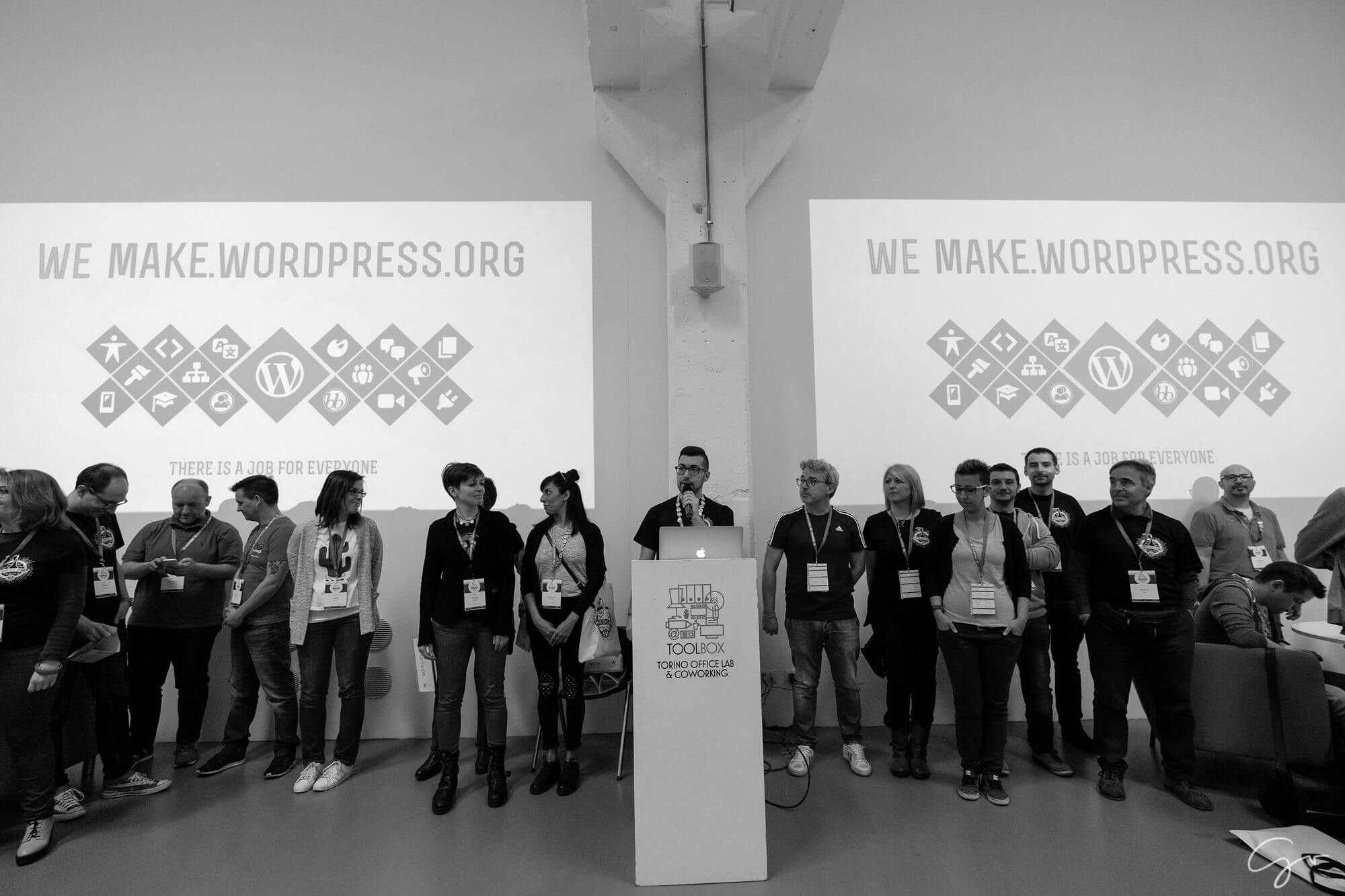 Contributor Day for WordCamp Torino 2017 - Thomas Vitale is presenting